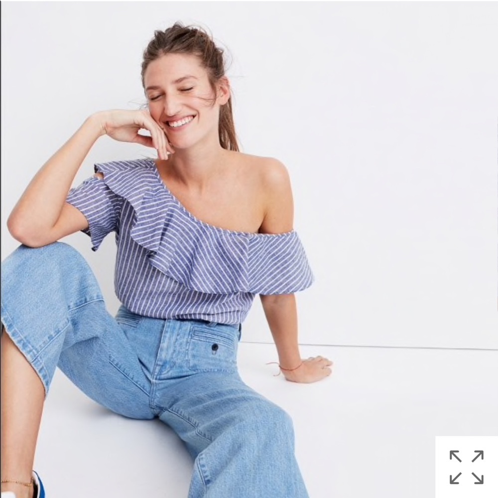 Madewell one shoulder blouse size 4